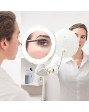 LED-Vergrößerungsspiegel mit flexiblem Arm und Saugnapf