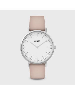 Montre Cluse La Bohème Leather Silver White/Nude