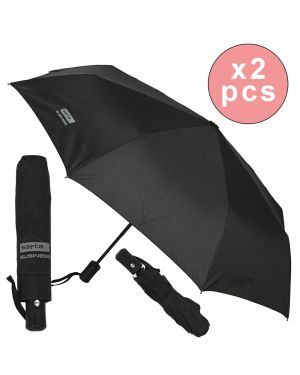 2er-Set zusammenklappbare Regenschirme Safta Business