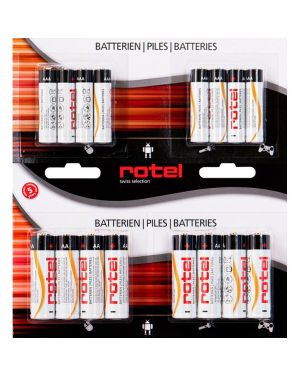 Satz von 16 Rotel-Alkaline-Batterien