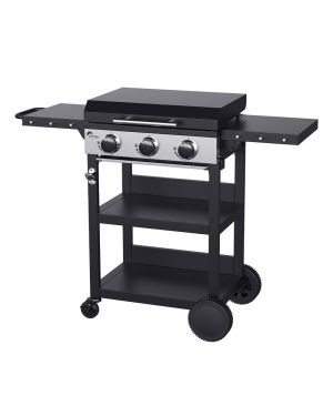 Gasplancha mit 3 Brennern Ohmex auf Wagen