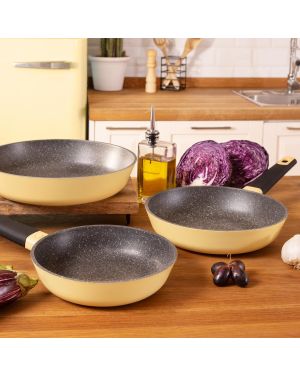 Polka 3-teiliges Bratpfannenset, geeignet für alle Herdarten inklusive Induktion