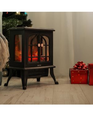 Freistehender Kamin mit Flammeneffekt