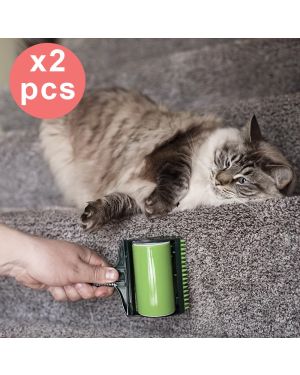 2er-Pack Tierhaarentferner-Rollen, waschbar und wiederverwendbar