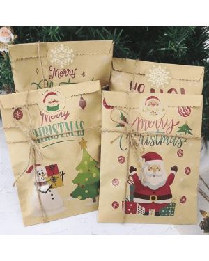 Lot von 24 weihnachtlichen Kraftpapiertüten / 13 x 18 cm