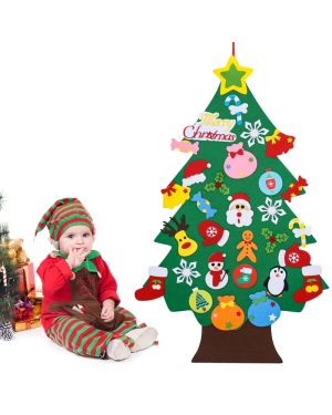 Filz-Weihnachtsbaum zum Schmücken 30 Stücke