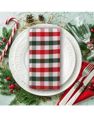 Lot von 6 Stoffservietten Weihnachten / 40 x 40 cm