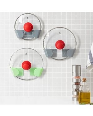Set von 3 selbstklebenden Haltern für Topfdeckel