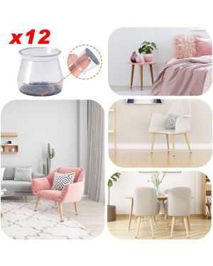 SilentCaps 12er-Set Stuhlbein-Schutzkappen