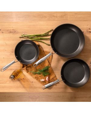 3er-Set Fantasy Silver Pfannen für alle Herdarten, einschließlich Induktion