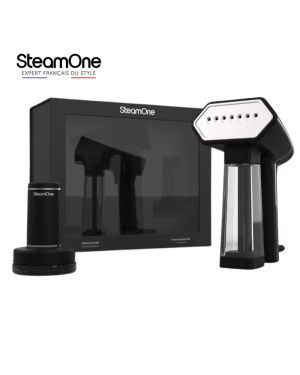 Set aus Vertikaldampfer und SteamOne Anti-Fussel-Rasierer