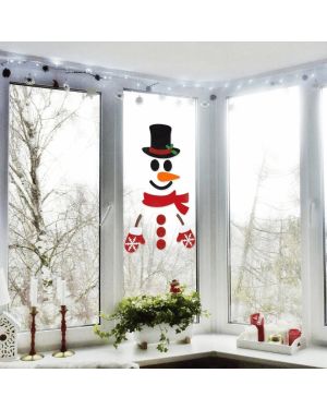 Weihnachtssticker aus Filz für Türen und Fenster