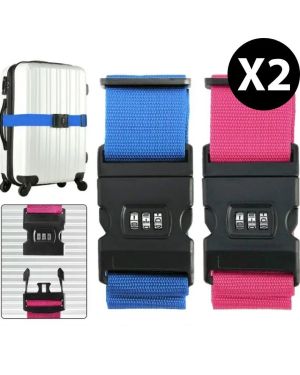TravelLock™ - 2er-Set Kofferbänder mit Code-Sicherung