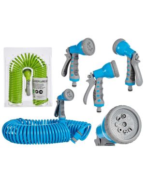 Tuyau d'Arrosage Spiral 15 m avec Pistolet