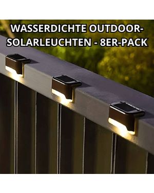 Wasserdichte Outdoor-Solarleuchten - 8er-Pack