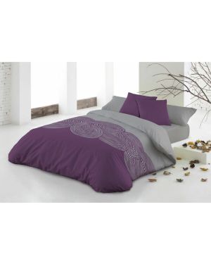 Mauve-Graues Bettwäscheset für Einzelbett