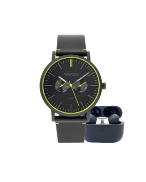 Montre Watx and Co Metal Neon & Ecouteur Bluetooth