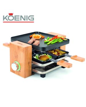Grill Raclette Bamboo 4 Personen Koenig
