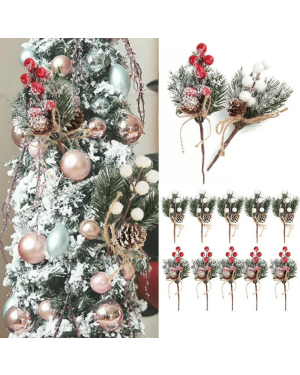 Décoration noël : lot de 5 Branches / 22 cm