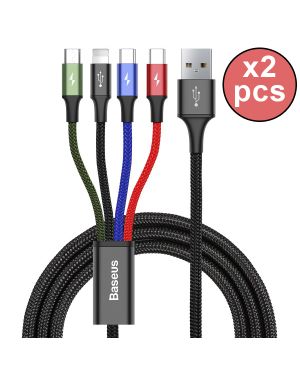 2er-Set Baseus 4-in-1-Schnellladekabel