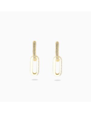 2en1 Boucles d'oreilles Lady Taty Link | Argent 925 d'oré jaune
