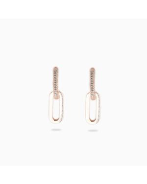 2en1 Boucles d'oreilles Lady Taty Link | Argent 925 d'oré rose