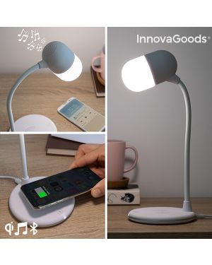 Lampe LED avec haut-parleur et chargeur sans fil