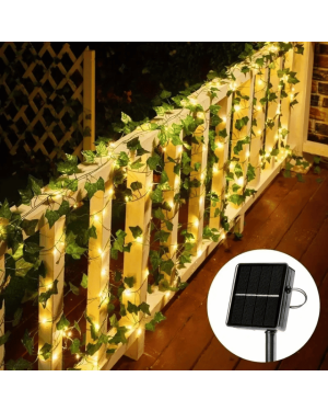 Guirlande lumineuse solaire en lierre LED pour extérieur / 5 m