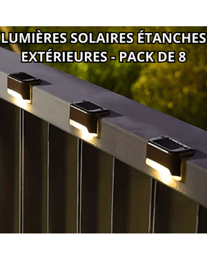 Lumières Solaires Étanches Extérieures - Pack de 8