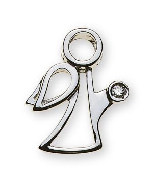 Pendentif Olyssa Aurum Angelus - Ange gardien | WG750, 1 Diamant