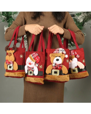 Sac cadeau de Noël / 22 cm x 22 cm