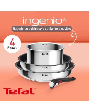 Tefal Ingenio Lot de 3 Poêles + Poignée Amovible