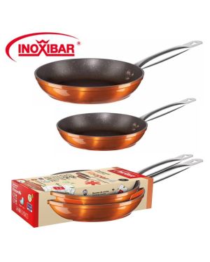2er-Set Inoxibar-Kupferpfannen All Fire darunter Induktion
