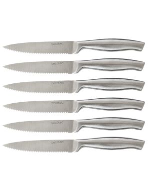 Set mit 6 gezackten Fleischmessern