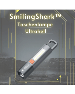 SmilingShark™ - Ultrahelle, wiederaufladbare LED-Taschenlampe