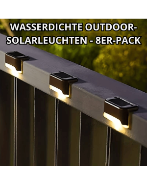 Wasserdichte Outdoor-Solarleuchten - 8er-Pack