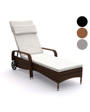 Chaise longue avec dossier réglable