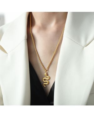 MeaCharm Serpentine Gold Elegance Halskette