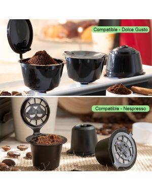 Wiederverwendbare 3er-Kapselbox Kompatibel mit Dolce Gusto oder Nespresso