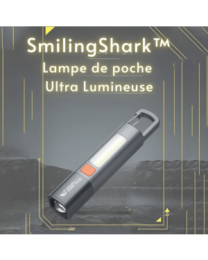 SmilingShark™ - Lampe de Poche LED Rechargeable Ultra Lumineuse