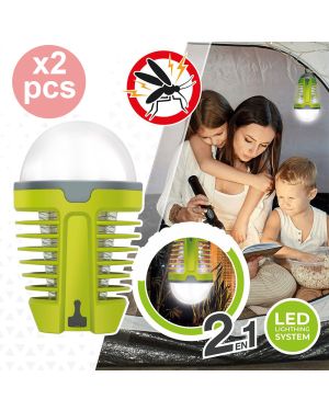 2er-Set 2 in 1 Anti-Mücken-Lampen für Camping