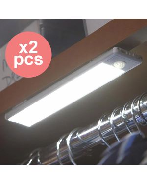 2er-Set abnehmbare LED-Lampen mit Bewegungsmelder