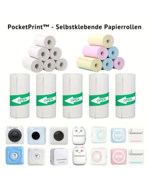 PocketPrint™ - Selbstklebende Papierrollen