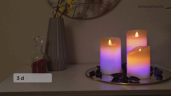 Pack de 8 bougies LED sans flamme à piles télécommandées avec