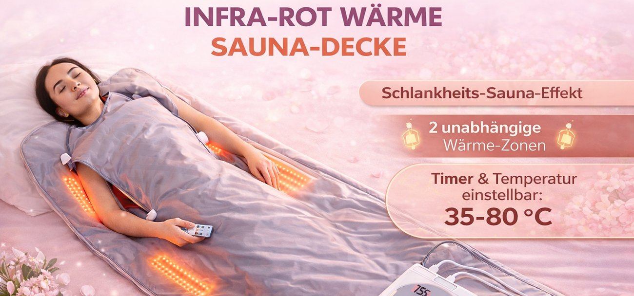 Saunaabdeckung mit Infrarotwärme
