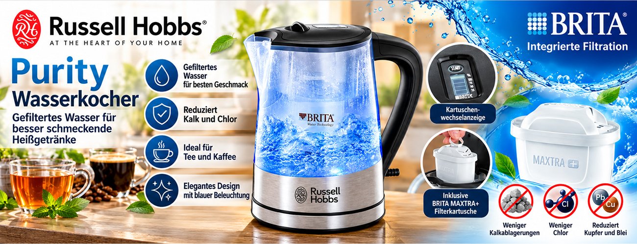  Purity Kabelloser Wasserkocher Russell Hobbs