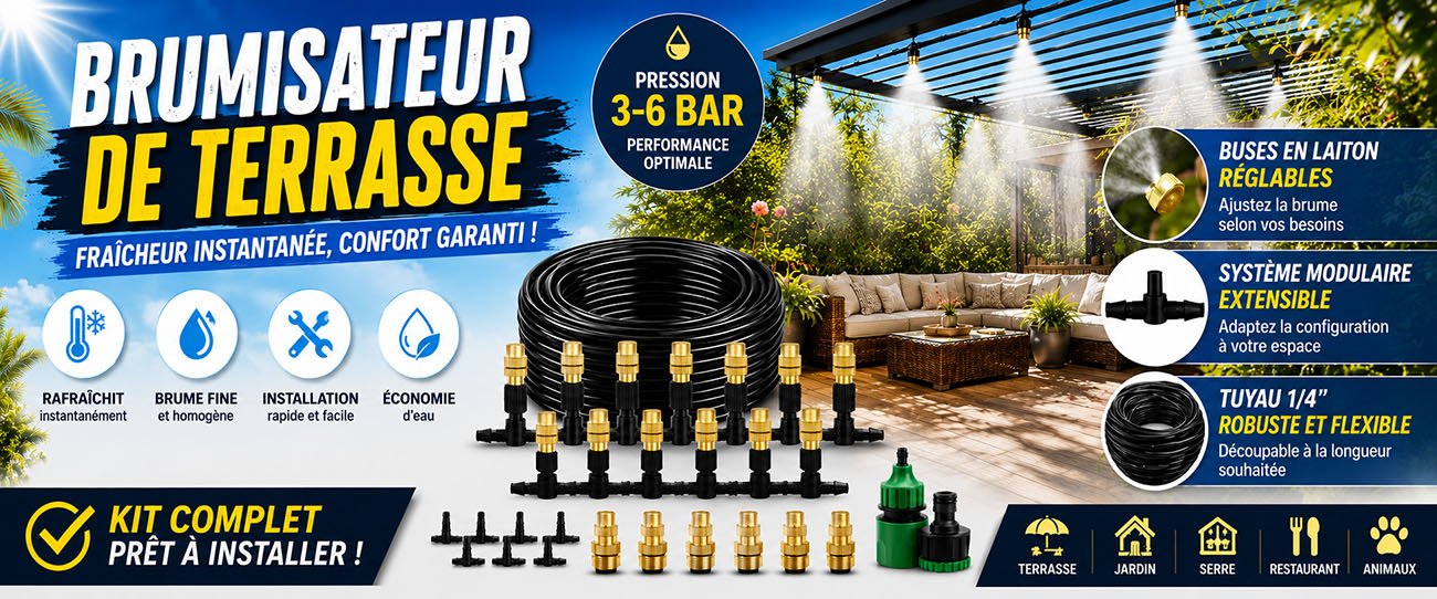 Kit Brumisateur de terrasse 15m