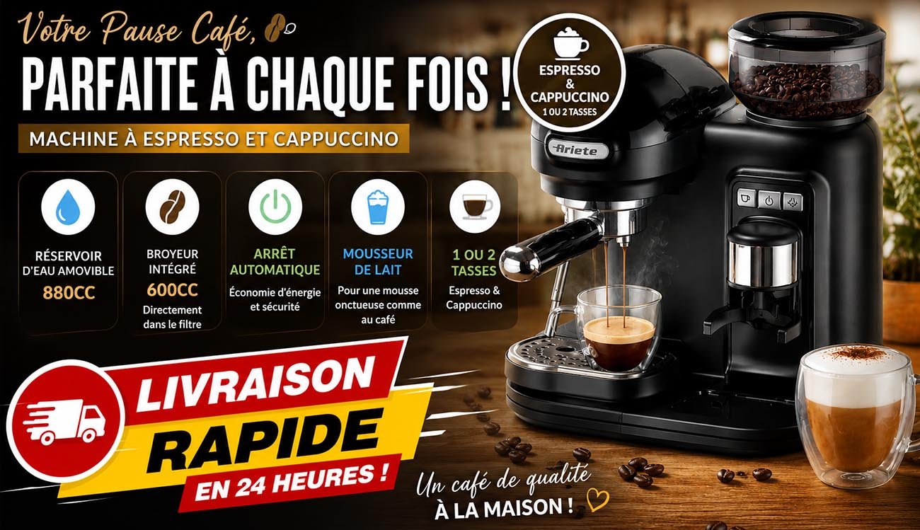  Machine à Espresso et Cappuccino Ariete