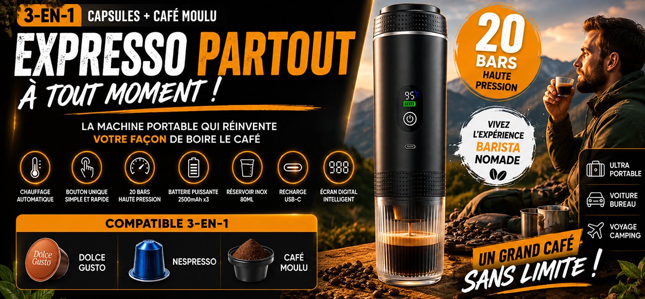  Machine à expresso électrique portable