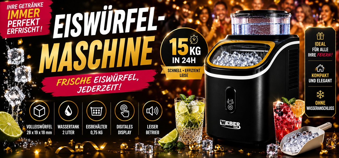 Eiswürfelmaschine 15kg/24h